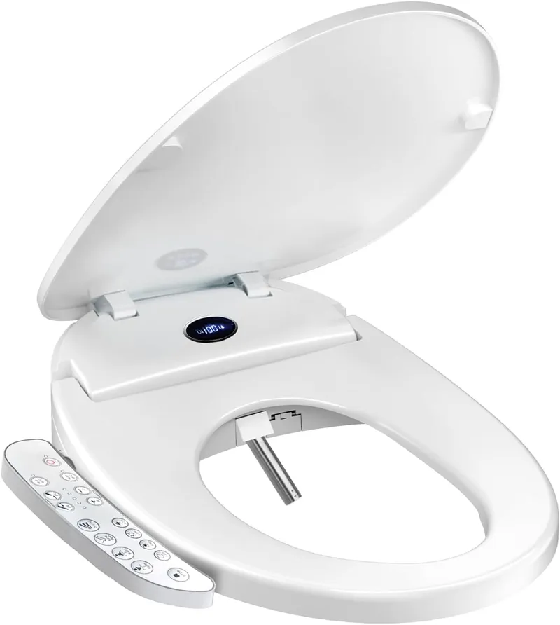 XCQQ Bidet Toilet Seat, Bidet Seat With Warm Water Wash, Heated Seat