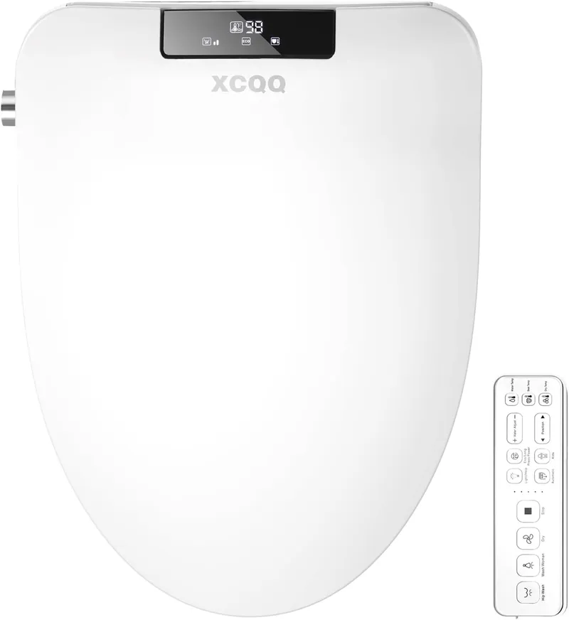 XCQQ Bidet Toilet Seat with Rmote Control, Bidet with Warm Water and Air Dryer